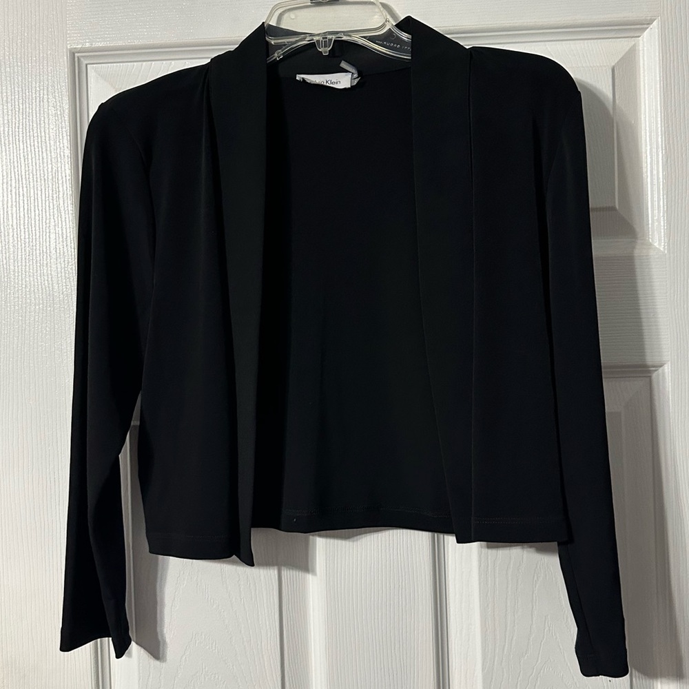 Calvin Klein 3/4 Sleeve Open Front Shrug